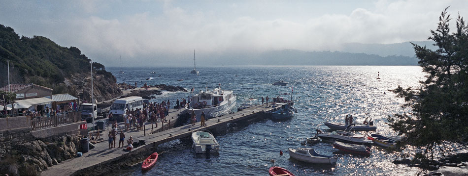 Mardi 14 août 2007, le port de l'Aygade, à Héliopolis, île du Levant.