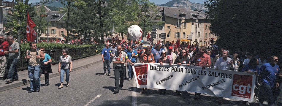 Jeudi 10 mai 2007, manifestation CGT, à Chambéry.