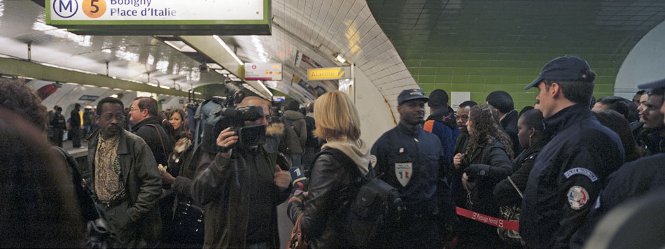 Mardi 20 novembre 2007, station de métro Châtelet, à Paris.