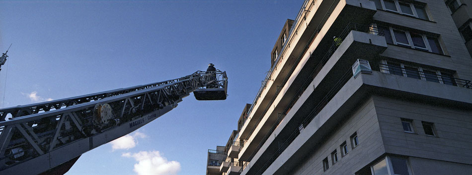 Samedi 19 juillet 2008, intevention des sapeurs pompiers, bd Carnot, à Lille.