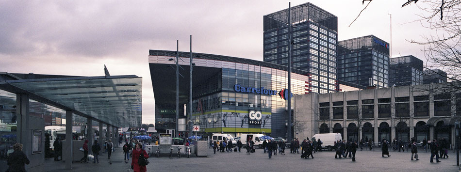 Mardi 18 mars 2008, Euralille vu de la gare de Lille Flandres.