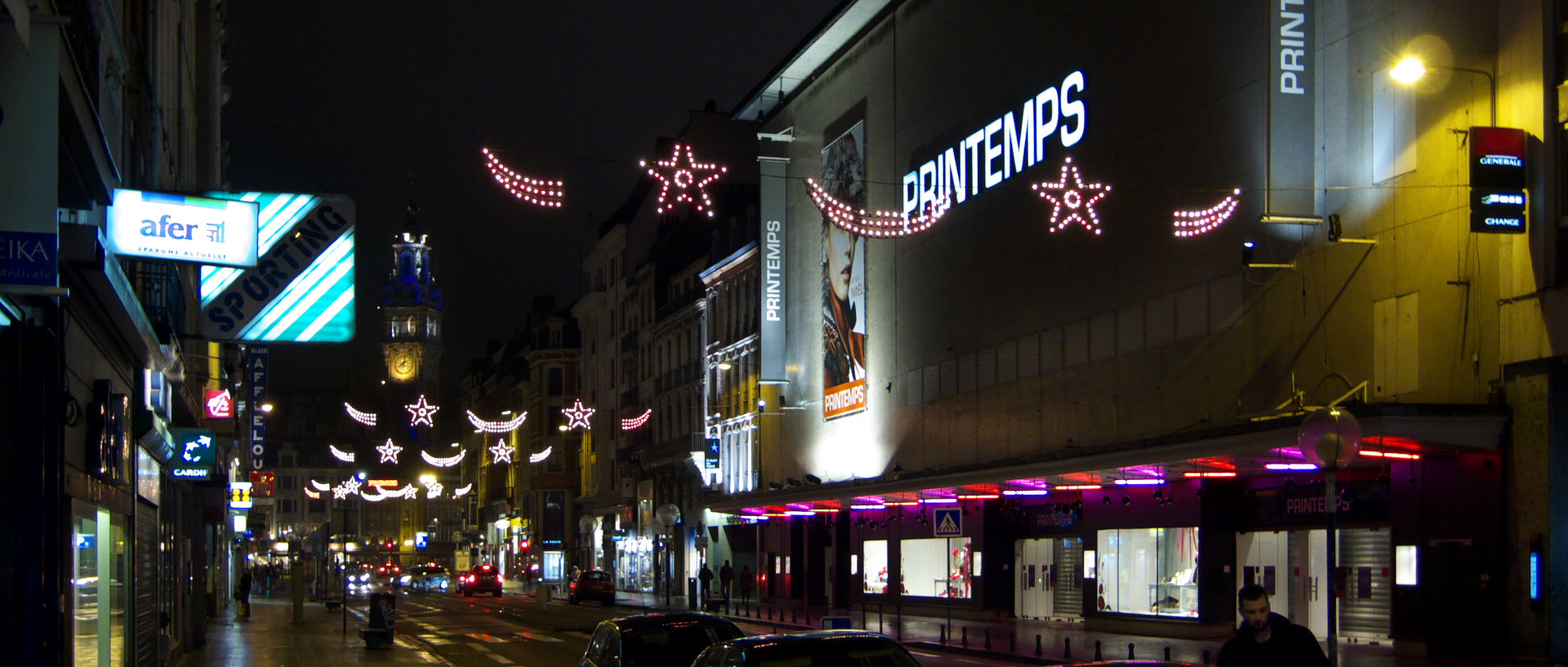 Photo des magasins du Printemps, Lille, rue Nationale.