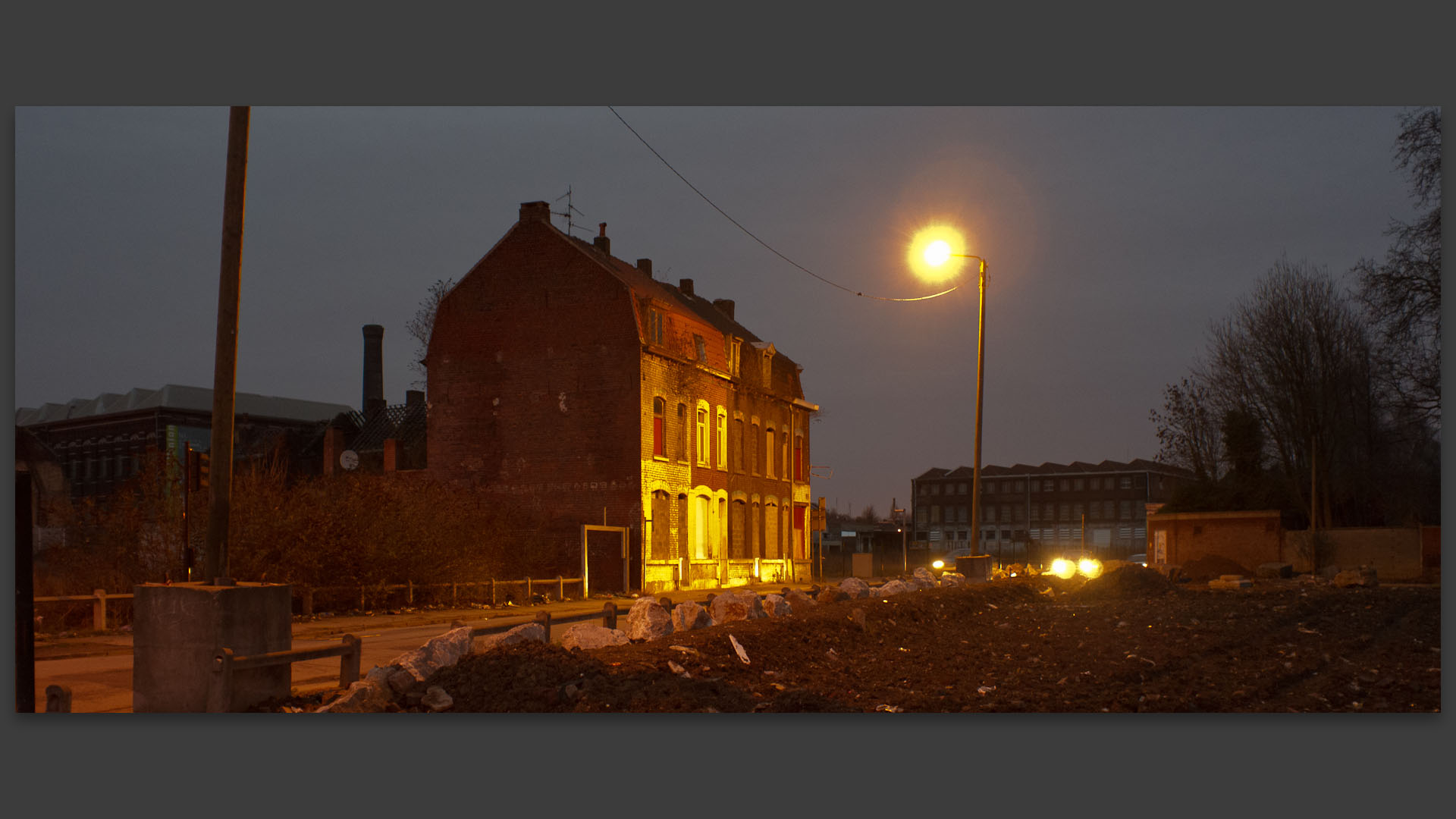 Maisons à l'abandon dans la zone de l'Union, rue Darbo, à Roubaix.