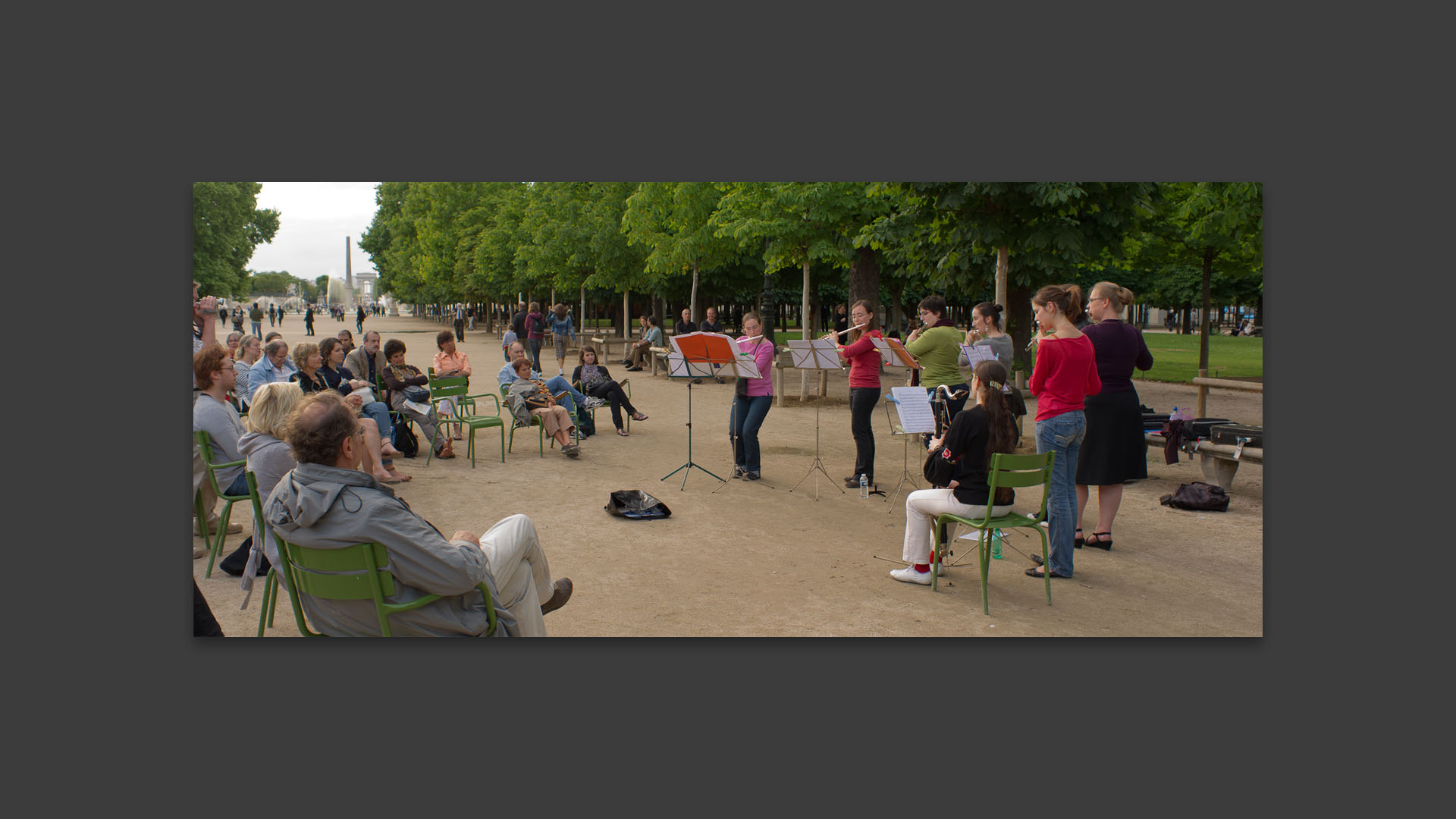 La fête de la musique au jardin des Tuileries, à Paris.
