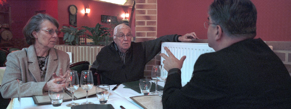 Mercredi 24 janvier 2007, déjeuner avec André Gerin, député du Rhône, George Hage, député du Nord, doyen de l'Assemblée nationale, et sa femme, à Douai.