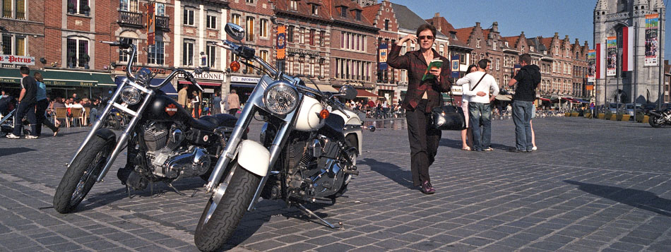 Samedi 5 mai 2007, Harley à Tournai, en Belgique.