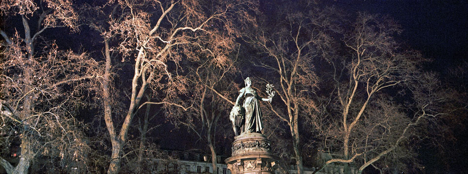 Jeudi 21 février 2008 (2), la statue de la République, place Carnot, à Lyon.