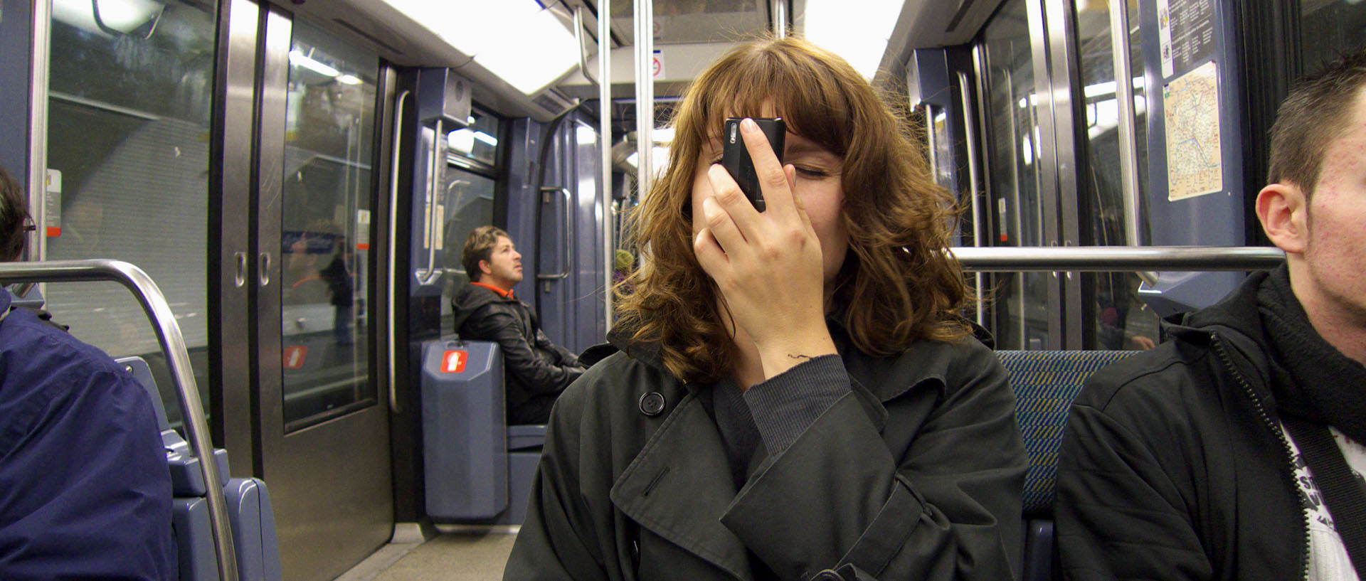 Mardi 21 octobre 2008, Ligne 1 du métro, à Paris.