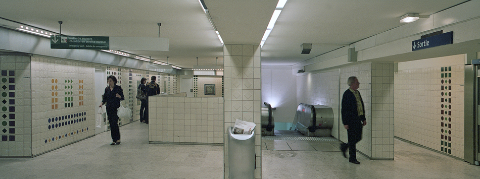 Mardi 16 septembre 2008, station de métro Champs-Elysées Clemenceau, à Paris.
