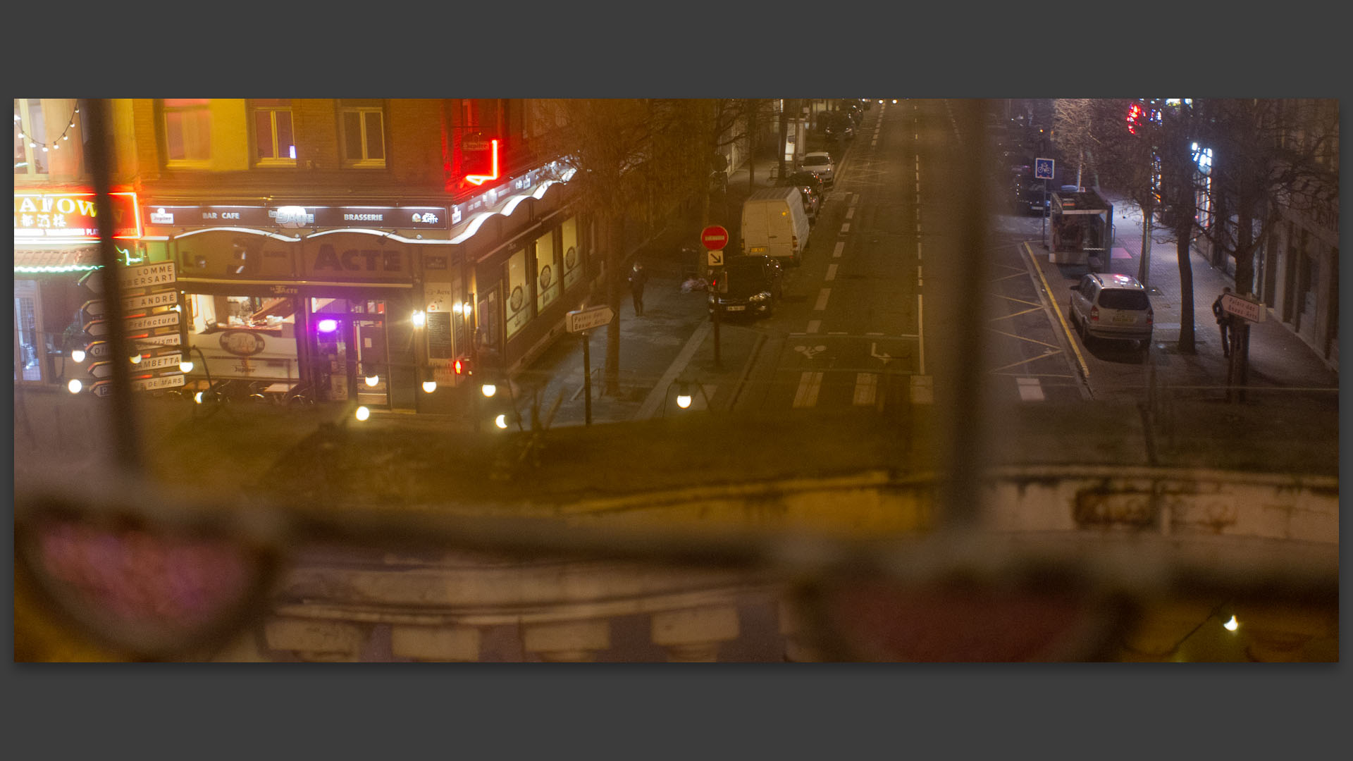 Les rues Inkermann et Solférino vues du balcon du théâtre Sébastopol, à Lille.