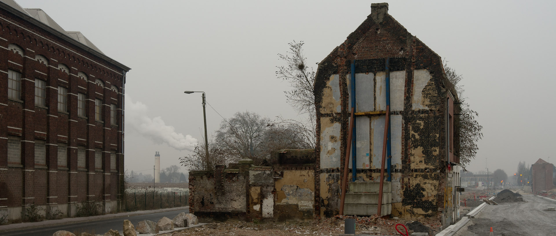 Maison en ruine dans la zone de l'Union, à Roubaix.