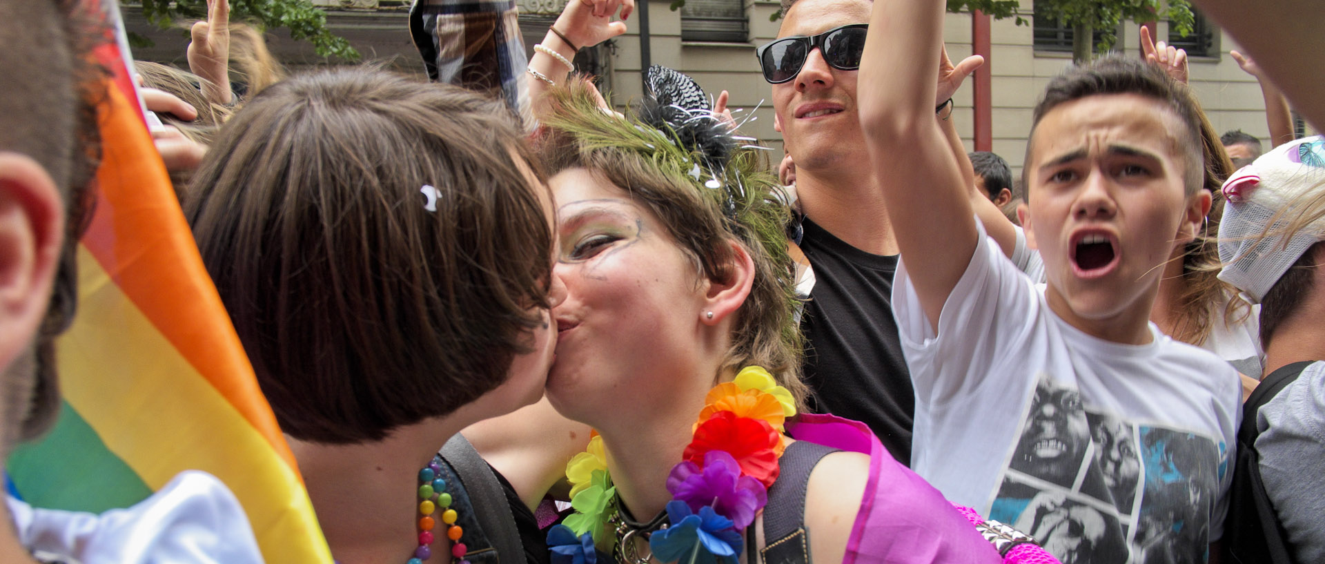Lesbian et Gay Pride, rue Inkermann, à Lille.
